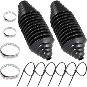 12 PCS Car Rack and Pinion Boot Steering Rack Boot Tool Kit, Silicone Rack and Pinion Steering Boot Pinion Boot Gaiter Kit with Clamps & Cable Ties, Car Replacement Accessories