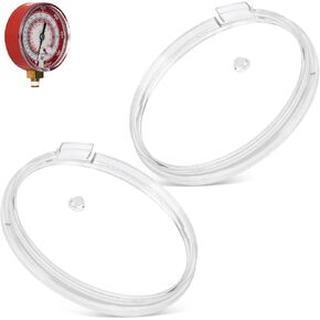 2 Pack 49100 80 mm Replacement Crystal Gauge Lens for Brute II Manifolds, Compatible with Ye-llow Jacket (Red or Blue)