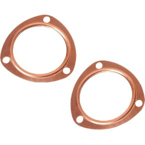 3 Inch Copper Exhaust Flange Gasket For SBC BBC 302 350 454 383 Header Gaskets, Header Exhaust Collector Gaskets,Triangle Exhaust Gaskets 3" (3 Bolt Pattern) 2PCS