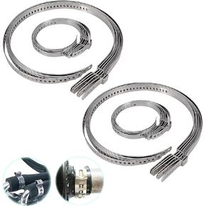 طقم مشبك التمهيد السيرة الذاتية - الفولاذ المقاوم للصدأ Universal محور CV Cox Choint Clamp Clamp Kit 24PCS (12pcs كبيرة+ 12pcs صغيرة)