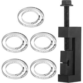 CV Axle Boot Clamp Pliers Kit, Includes 1 Clamp Tool & 10 Adjustable Ear Clamps, Stainless Steel Single-ear Hose Clamps, Drive Shaft Clamping Tools for Cars, CV Joint Boot Repair Kit
