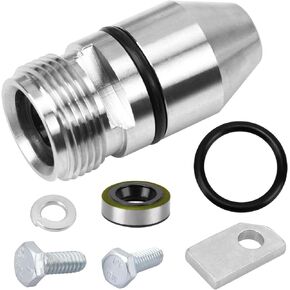 345215 HOURCH FEADESTORING HOPER FOR GM TH350 Transmission 1969 & Up ، Feedometer Bullet Housing Kit مع مجموعة ختم ملفوفة بالمعادن وقوس التجنيب ، 7 PCS