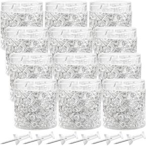 2400 PCS دبابيس الدفع متعددة الألوان مع نقطة الإبهام القياسية مع نقطة الصلب و pushpins thumbins