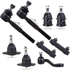 SCITOO 9pcs Suspension Kit For 1973-1974 For Chevy Blazer 1975-1986 C10 1973-1974 C10 Pickup 1975-82 K5 Blazer w/Suspension Parts Upper Lower Ball Joint Outer Tie Rod End Adjusting Sleeve Pitman Arm