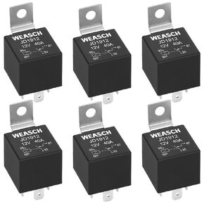 2 Pack Jd1912 Relay Car Relay ، 12V 40a ، 4 Pins SPST ، مفاتيح السيارات والمبتدئين ، ترحيل ماء لدراجة نارية لجرار القوارب (2)