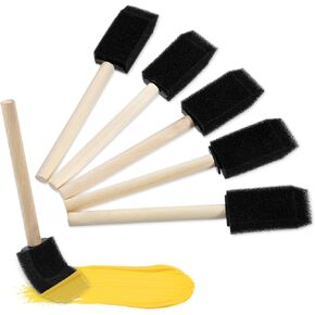 Giantree 5Pcs Foam Brushes for Painting, Foam Paint Brushes, Sponge Paint Brushes, 1 Inch Paint Brushes for Painting, Wooden Handles Foam for Staining DIY Craft Varnishes Painting and Cleaning(2 Inch)