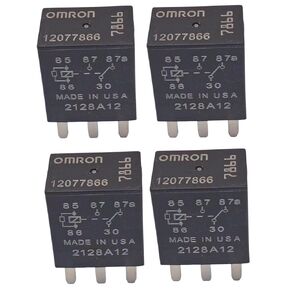12077866 Relay (مجموعة من 4) ، 12V 5pins ترحيل مضخة زيت القرن لـ 5810-0202 ، 7866 ، متوافق مع بويك ، كاديلاك ، شيفروليه ، GMC