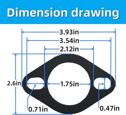 2-Pack High-Temperature Exhaust Flange Gaskets Durable Flat Muffler Donut Seal Rings, Fireproof 2-Bolt Automotive Replacement Parts (2.5inches) in Saudi Arabia