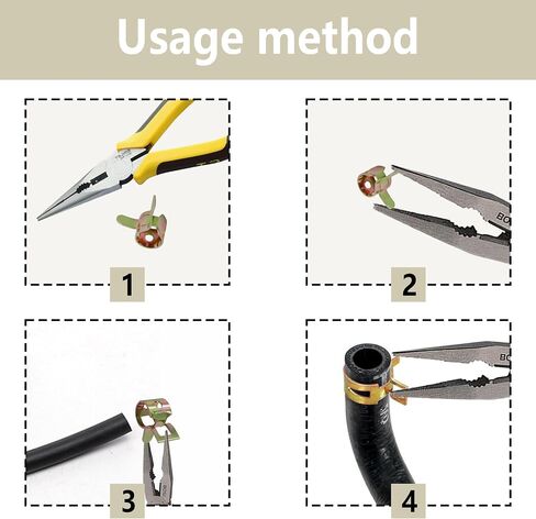 20Pcs 1/4Inch Spring Band Type Fuel Hose Clamps, 6mm Silicone Vacuum Hose Pipe Clamp Fasteners, Water Pipe Air Tube Clamps, Fit 6.5-7.1mm OD Hose in Kuwait