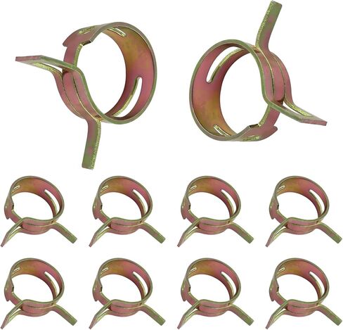 20Pcs 1/4Inch Spring Band Type Fuel Hose Clamps, 6mm Silicone Vacuum Hose Pipe Clamp Fasteners, Water Pipe Air Tube Clamps, Fit 6.5-7.1mm OD Hose in Kuwait