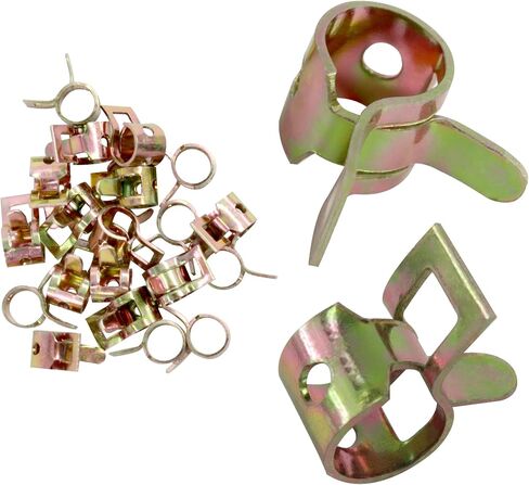 20Pcs 1/4Inch Spring Band Type Fuel Hose Clamps, 6mm Silicone Vacuum Hose Pipe Clamp Fasteners, Water Pipe Air Tube Clamps, Fit 6.5-7.1mm OD Hose in Kuwait