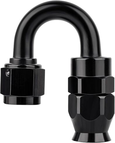 EVIL ENERGY 6AN PTFE Hose End Fitting 180 Degree Black for PTFE Hose Only in Saudi Arabia
