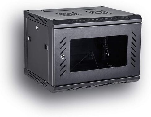 KENUCO 9U Wall Mount Rack Server Cabinet Data Network Enclosure 19-Inch Server Network Rack with Locking Glass Door 16-Inches Deep (Black 9U) in Saudi Arabia