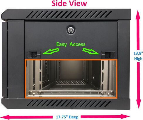 KENUCO 9U Wall Mount Rack Server Cabinet Data Network Enclosure 19-Inch Server Network Rack with Locking Glass Door 16-Inches Deep (Black 9U) in Saudi Arabia