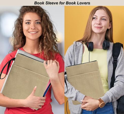 Book Sleeve, Book Covers for Paperbacks with Zipper, Book Lover Gifts in Kuwait