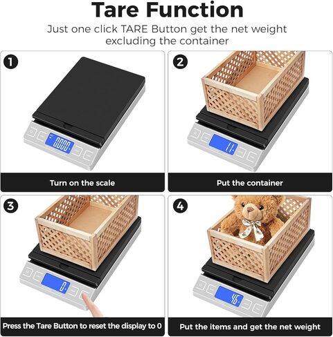 Digital Shipping Postal Scale, Mail Scale with Envelope Flip Holder, 66lb/0.1oz Postage Scale for Package, Small Business, Post Office, Hold&Tare Function, Battery&Type-C Charging Cable - Black in Kuwait