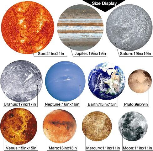 11 Piece Planet Space Pillows Case for Lovers Room Home Planetarium Round Pillow Covers Space Decor Outer Space Room Decor Cushion Cover Moon Throw Pillowcovers for Kids in Kuwait