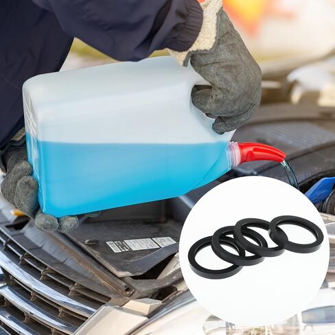 Xindojuz 10 pcs يمكن للغاز الغاز استبدال حشيات مطاطية ، يمكن لجيري حشيات غشات الوقود أختام غسالة حشية Spout Spout حلقات الإغلاق استبدال غازات الغاز متوافقة مع معظم الغازات التي تنبعث (جولة سوداء) in Kuwait