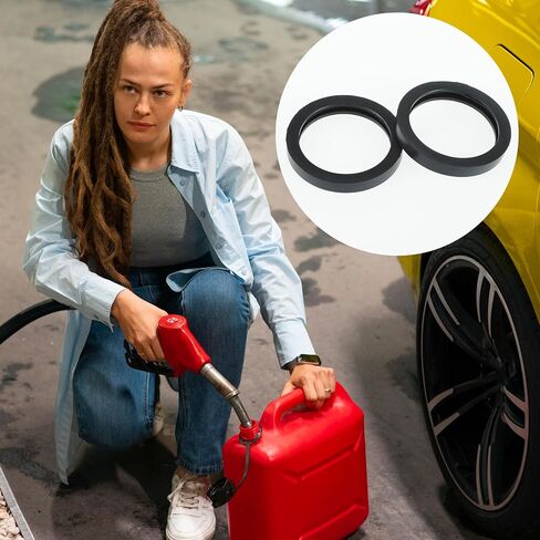 Xindojuz 10 pcs يمكن للغاز الغاز استبدال حشيات مطاطية ، يمكن لجيري حشيات غشات الوقود أختام غسالة حشية Spout Spout حلقات الإغلاق استبدال غازات الغاز متوافقة مع معظم الغازات التي تنبعث (جولة سوداء) in Kuwait