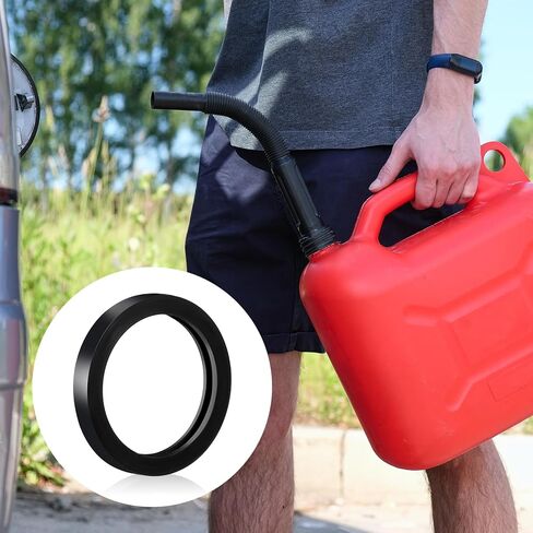 Xindojuz 10 pcs يمكن للغاز الغاز استبدال حشيات مطاطية ، يمكن لجيري حشيات غشات الوقود أختام غسالة حشية Spout Spout حلقات الإغلاق استبدال غازات الغاز متوافقة مع معظم الغازات التي تنبعث (جولة سوداء) in Kuwait