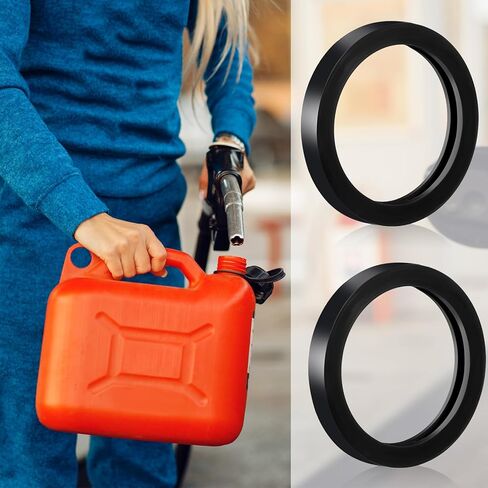 Xindojuz 10 pcs يمكن للغاز الغاز استبدال حشيات مطاطية ، يمكن لجيري حشيات غشات الوقود أختام غسالة حشية Spout Spout حلقات الإغلاق استبدال غازات الغاز متوافقة مع معظم الغازات التي تنبعث (جولة سوداء) in Kuwait