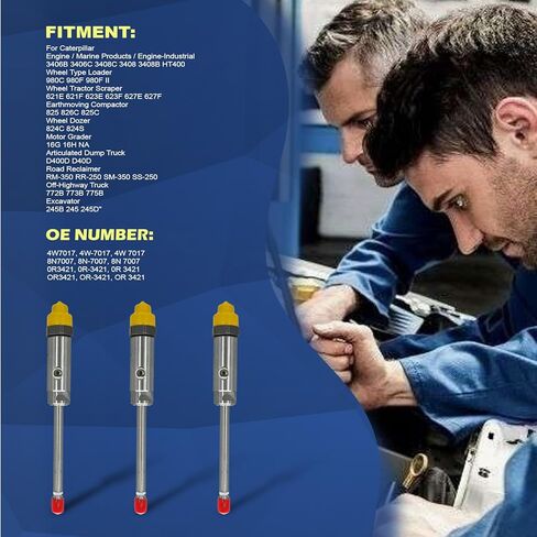 6pcs Fuel Injector Pencil Nozzle Assembly 4W7017 4W-7017 Compatible with 3306 3406 3406B 3406C 3412 SR4 Engine After-Market Parts in Kuwait