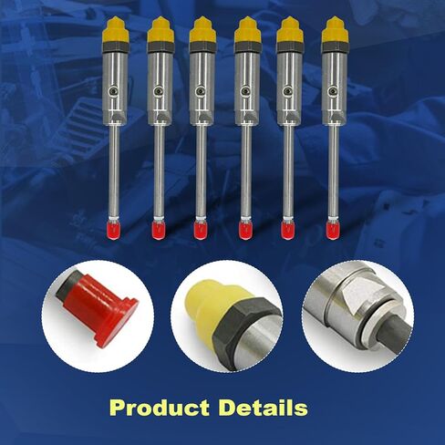 6pcs Fuel Injector Pencil Nozzle Assembly 4W7017 4W-7017 Compatible with 3306 3406 3406B 3406C 3412 SR4 Engine After-Market Parts in Kuwait