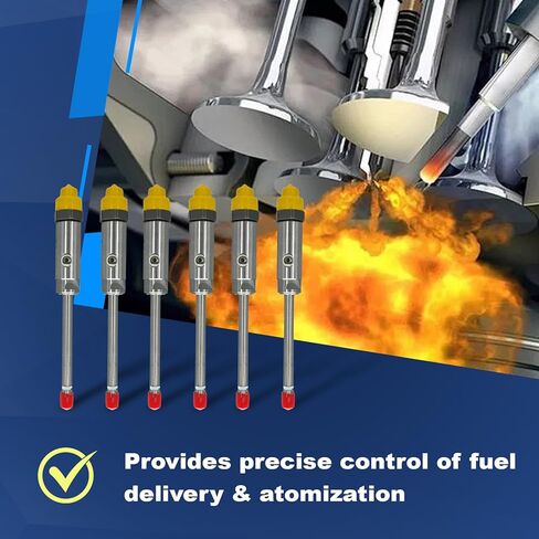 6pcs Fuel Injector Pencil Nozzle Assembly 4W7017 4W-7017 Compatible with 3306 3406 3406B 3406C 3412 SR4 Engine After-Market Parts in Kuwait