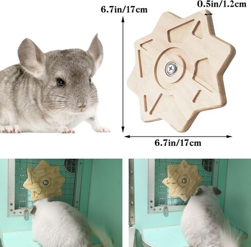 ألعاب Chinchilla Chew Chow الخشبية الطبيعية للأسنان ، ألعاب إثراء شينشيلا التفاعلية ، ألعاب Chinchilla التمارين الرياضية لوقت اللعب ، وعجلة قفص Chinchilla spinner in Kuwait