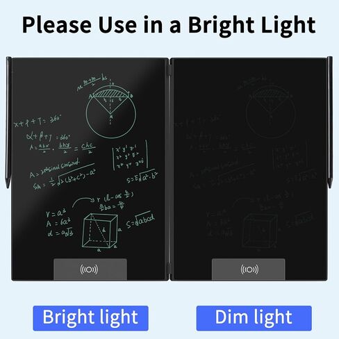 تابلت كتابة LCD، مفكرة رقمية قابلة للمسح بملء الشاشة للأطفال والكبار، صياغة ورسم وترك الرسائل، 9.5 بوصة أسود in Kuwait