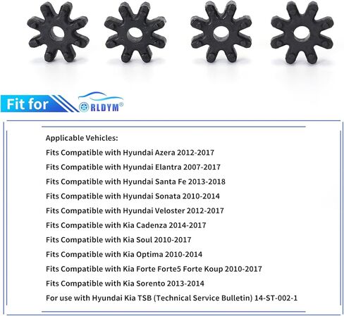 Rldym Flexible Steering Column Coupling Couple 56315-2K000FFF for Hyundai Sonata Elantra Santa Fe Azera Veloster for Kia Soul Optima Forte Cadenza 563152K000FFF Anti Electromagnetic Radiation Sticker in Kuwait