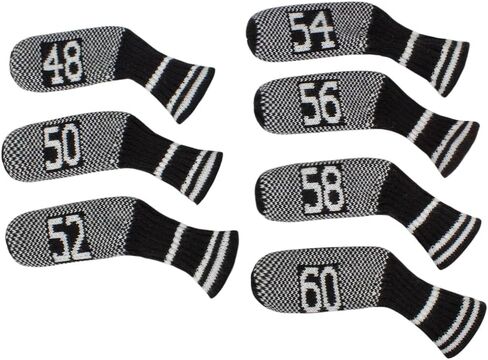 Scott Edward 10 Pcs Golf Club Head Covers for Irons Cuteness Basically Socks Shape Washable Durable Golf Club Head Protector Double Sided Knit for All Brands Callaway, Ping, Taylormade, Cobra Etc in Kuwait