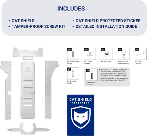 Anti-Theft Cat Shield, Fits 2014-2019 Toyota Corolla - Miller CAT Stainless Steel Catalytic Converter Protection in Saudi Arabia