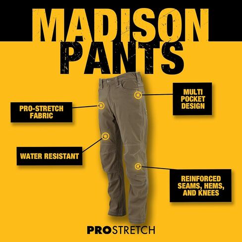DEWALT Madison Men's, Pro-Stretch, Water Resistant Work Pants in Saudi Arabia