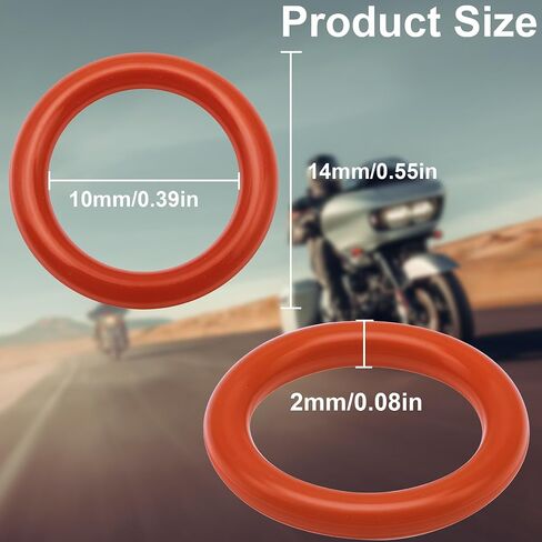 25pcs #11105 O-Ring استبدال لـ Harley Davidson Pump Cap/Transmission Drain Slop O-Ring (Orange) in Kuwait