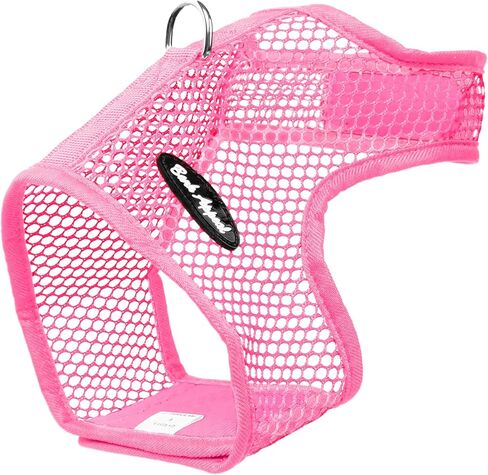 Bark Appeal Mesh Dog Harness, Wrap N Go Dog/Cat Harness, Medium, Pink, Adjustable Buckle-Free Design in Kuwait
