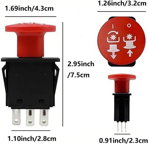 8 Terminals Clutch PTO Switch 10A 14V for Dixie Chopper Delta Hustler Lawn Mowers Delta Series 6204 Replacement 4174684 500016 430-528 in Kuwait