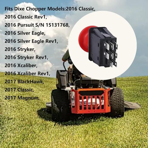 8 Terminals Clutch PTO Switch 10A 14V for Dixie Chopper Delta Hustler Lawn Mowers Delta Series 6204 Replacement 4174684 500016 430-528 in Kuwait