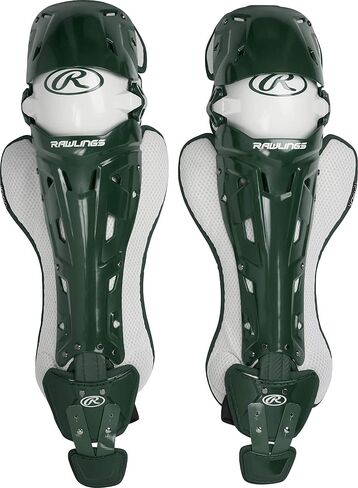 Rawlings | MACH Catcher's Leg Guards | Baseball | Intermediate | Navy/White in Saudi Arabia