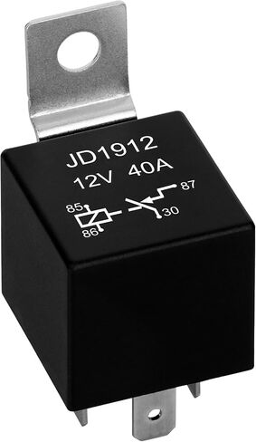 2 Pack JD1912 Car Relay, 12V 40A, 4 Pins SPST, Automotive Switches and Starters, Waterproof Relay for Boat Tractor Truck Motorcycle (2) in Saudi Arabia