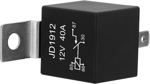 2 Pack JD1912 Car Relay, 12V 40A, 4 Pins SPST, Automotive Switches and Starters, Waterproof Relay for Boat Tractor Truck Motorcycle (2) in Saudi Arabia