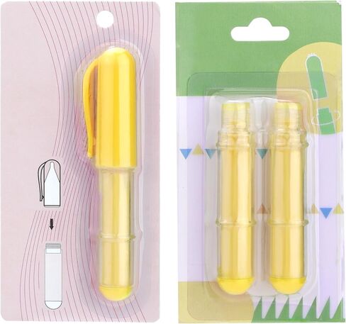 Fabric Chalk Markers, 2 Pack Refillable Chalk Pencils for Quilting and Sewing, Quilting Chalk Marker, Yellow Sewing Chalk, Erase Tailor’s Chalk for Sewing Notions & Accessories in Kuwait