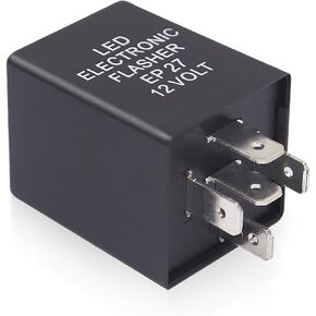 EP27 5 PIN LED Flasher Relay for Hyper Flash Fix ، متوافق مع Ford Dodge Chevrolet Lincoln Mercury Mazda ، LED Turn Signal Relay Relay