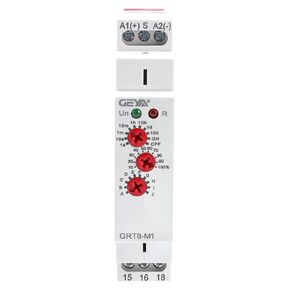 GRT8 M1 Multifunction Time Relay, IGEYAPA 16A Delay ON Off AC DC 12-240V with 10 Relay Timer Function Choices DIN Rail Electronic Relays of Wide Time Delay Range for 0.1s-10 Days