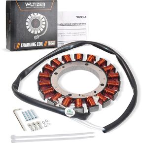 15–20 AMP Charging Coil Stator for Kohler 15–27HP Engines, Replaces 237878-S 2408503-S, Compatible with CV/CH/ECH/ECV/KT/LH/PCV Series Alternator VOLTIZER