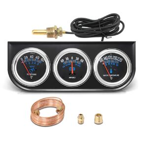 2inch 52 مم مجموعة مقياس ثلاثية ، مقياس ضغط الزيت درجة حرارة درجة حرارة درجة حرارة AMMET AMP Auto 3 Gauges مجموعة مجموعة مجموعة مجموعة مجموعة