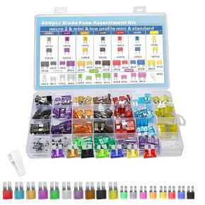 100PCS Micro Fuse Kit -Micro2 Automotive Fuse Kit ، Micro 2 ATR/APT Car Vuses مجموعة مجموعة متنوعة للسيارة RV Truck Motorcycle (2A 3A 5A 7.5A 10A 15A 20A 25A 30A 35A)
