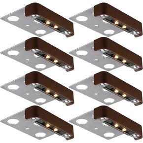 LEONLITE 8-Pack Classic Series 7 بوصة LED Hardscape Lighting ، أضواء الحائط الاحتفاظ بها ، إضاءة المناظر الطبيعية LED ، الجهد الكهربائي 12 فولت ، أضواء الخطوة الخارجية 1.5W ، 2700 كيلو أبيض ناعم ، ETL