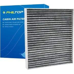 PHILTOP Cabin Air Filter,Replacement for CF10719, 2006-2008 Accent with Activated Carbon Filter Up Dust Pollen Odor