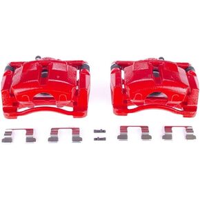Power Stop Front S7120 Pair of High-Temp Red Powder Coated Calipers For Mazda CX-5 2013-2024 [Model Specific]